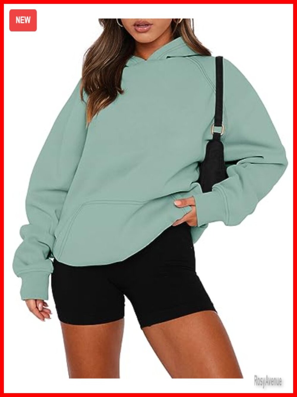 Women's Pullover Sweatshirt Long Sleeve Hoodie Kangaroo Pocket Fleece